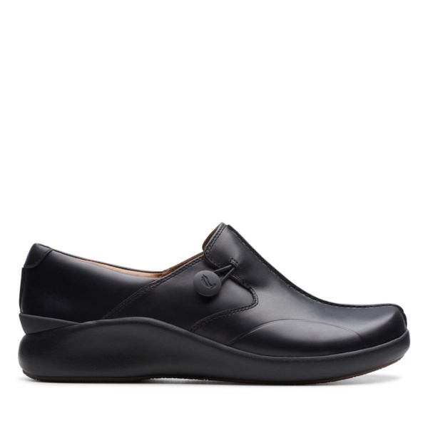 Clarks Womens Un Loop 2 Walk Flat Shoes Black | USA-2730958
